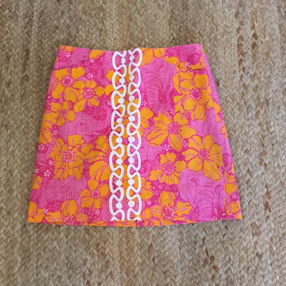 Lilly Pulitzer size 4 skirt, pink and orange